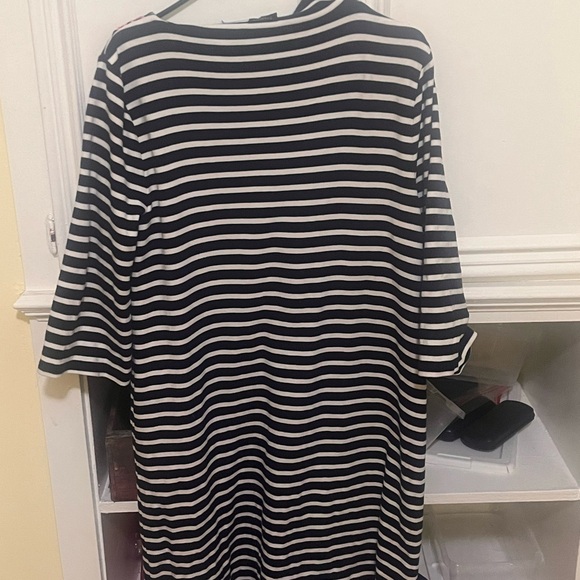 Talbots Black and White Striped Dress - Picture 3 of 3